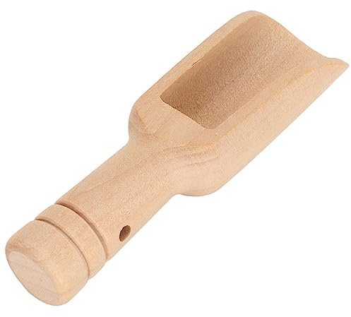 10 mini palas de madera para bidón, pequeñas cucharas de sal de baño, mini cucharas de café de madera, palas de polvo de lavado para especias, té, frijoles, azúcar, exfoliantes, sales de baño, cocina