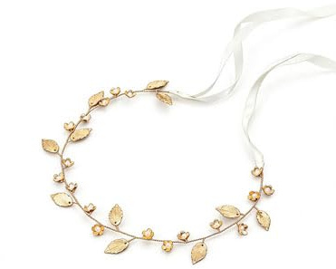 ALUINN Haarschmuck mit Blume, Braut, Hochzeit, Weinrebe, Perle, Braut-Kopfschmuck, Blatt, Haarschmuck für Damen, Brautjungfer (Gold), 1 Count (Pack of 1), Metall