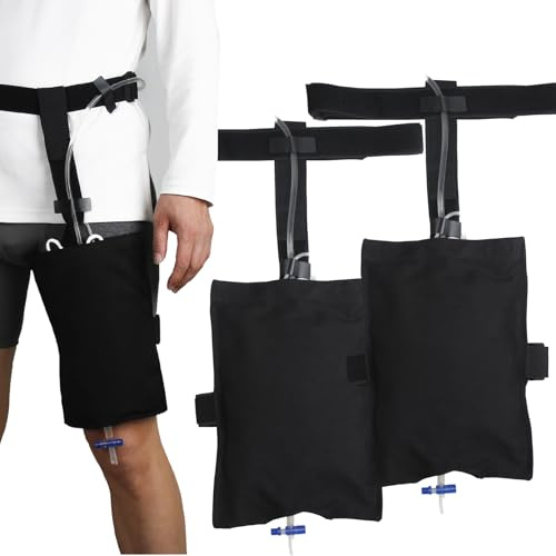 ZXMOBY Urinary Drainage Bag Cover,Catheter Stabilization Device,Catheter Sleeve Urine Leg Bag Holder,Catheter Supplies,Catheter Bag Covers, Soft Diving Fabric, 2 Count,Recommended for Urologists