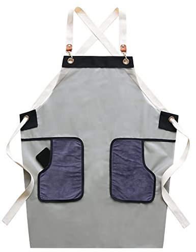 Herramientas del delantal de trabajo del delantal Delantales for hombres, delantal de trabajo, delantal de lona, ​​delantal de herramientas de taller con correas ajustables for barbería, cocina, jardi
