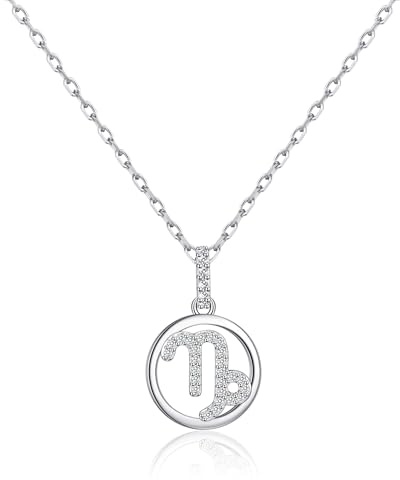 Philip Jones Capricorn Star Sign Zodiac Necklace with Zircondia® Crystals