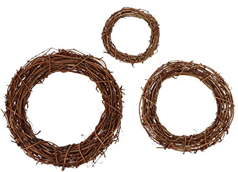SEWOART 3stücke Teiliges Rattan Rohlinge Für Deko Hängende Weidenkränze Für Weihnachten Hochzeiten Und Home Decor Natürliche Bastelmaterialien