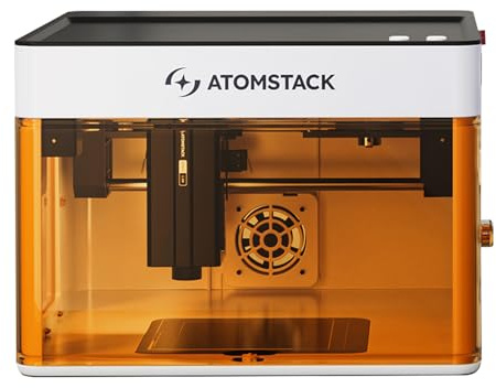 ATOMSTACK P1 Machine de gravure laser portable, puissance de 5 W, vitesse de gravure de 10 000 mm/min rapide, Découpe Graveur laser précise par application et PC, Graver Laser adaptée au bois métal