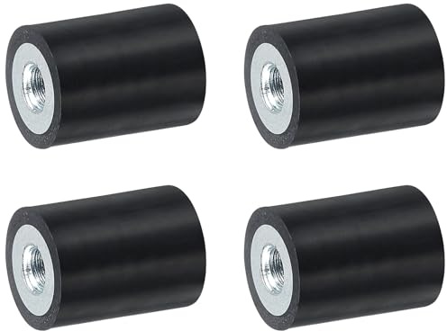QUARKZMAN 4 Stück 15 x 20mm M5 Gewindebuchsen, Vibrationsisolatoren, Ersetzt Antivibrationspads Flache Silentblock-Basisblock