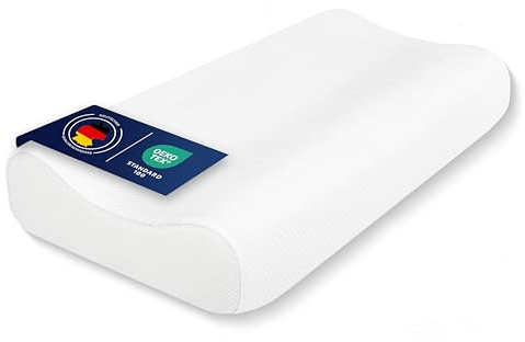 OnlyDreams - Ergonomisches Kaltschaum Nackenstützkissen | Höhenverstellbar + Härte wählbar | Kopfkissen für Rücken-, Bauch- und Seitenschläfer - Oeko-TEX Zertifiziert - (20cm x 25cm)