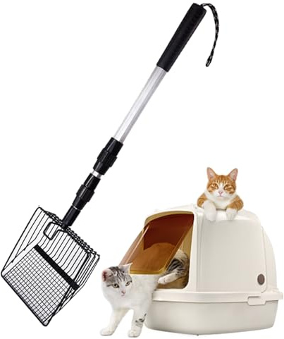Générique Kattströskopa med lång ärm, Scooper kattströ, infällbar kycklingspade, Sifting Deep Dee i Tamis