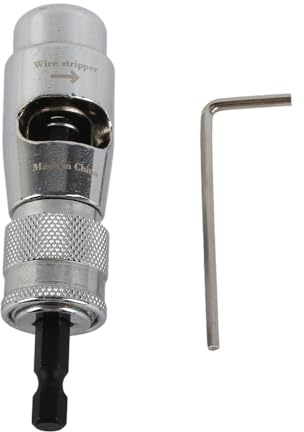 Herramienta para pelar y torcer cables, pelacables de taladro eléctrico, pelado rápido de cables de aleación de aluminio para electricistas profesionales