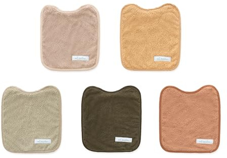 mi bollito – Pack 5 Baberos Bebé Impermeables | Con goma al cuello | Rizo 100% Algodón | Suaves, Absorbentes y Cómodos | Fabricados 100% en España. (Sueños de algodón)