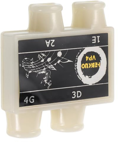 DEARMAMY 4-loch Stimmgerät für Gitarre und Ukulele aus Kunststoff Digitaler Tuner mit Genauem Ton für Akustik und E-gitarren Handliches Design 5.4x5.0x1.7cm