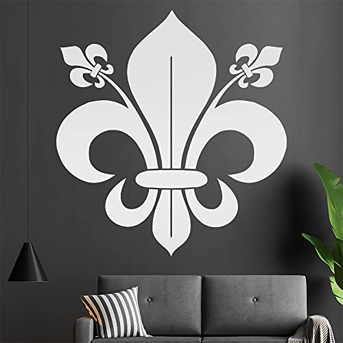 Adesivo da parete con giglio fiorentino, in 6 misure, decorazione da parete, cucina, soggiorno, camera da letto, bagno