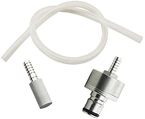 UP100 Homebrew Stainless Carbonation Cap & 2 Micron Diffusion Stone 24'' Silicone Tube