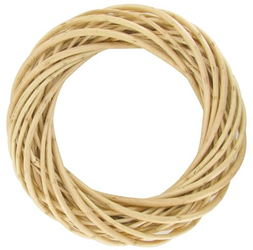 MegaCrea DIY Couronne en Osier Naturel 20 x 4 cm