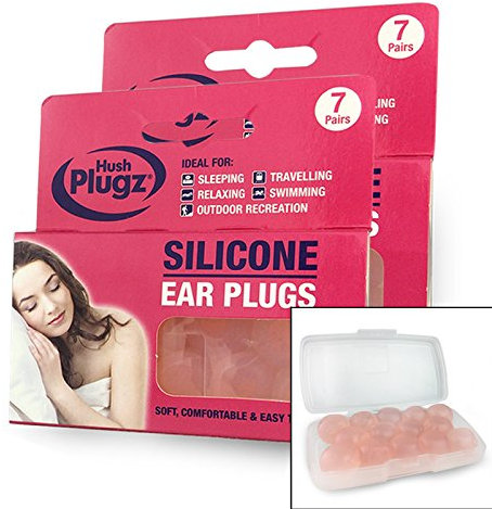 Hush Plugz Silicone Earplugs 7 Pairs (X 2 (14 Pairs))