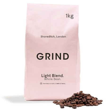Grind Light Blend Specialty Coffee Beans – 1kg Bag – Light Roast – Suitable for All Coffee Machines – 100% Arabica – Barista Quality – Ethically Sourced – Locally Roasted in UK