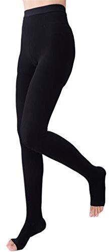 Männer Frauen Medical Compression Varicose Veins Socks 20-30mmHg Druckstufe 2 Anti-Fatigue Strumpfhosen Socken,Opentoeblack,XL