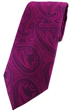 TigerTie Corbata de diseñador en patrón de cachemira - Corbata de corte clásico