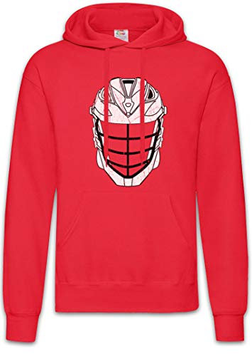 Urban Backwoods Lacrosse Helmet Hoodie Kapuzenpullover Sweatshirt Rot Größe M