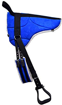 Azhan Equipride Anti-Rutsch Bareback Pad mit Gurt & Steigbügel erhältlich in 4 Farben, königsblau, Shetland