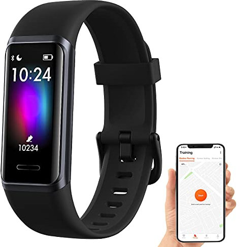 Newgen Medicals Smart Band: Fitness-Armband mit Touch, Herzfrequenz, SpO2, App, Alexa, IP68 (Smartwatch Sauerstoff, Puls-Uhr)