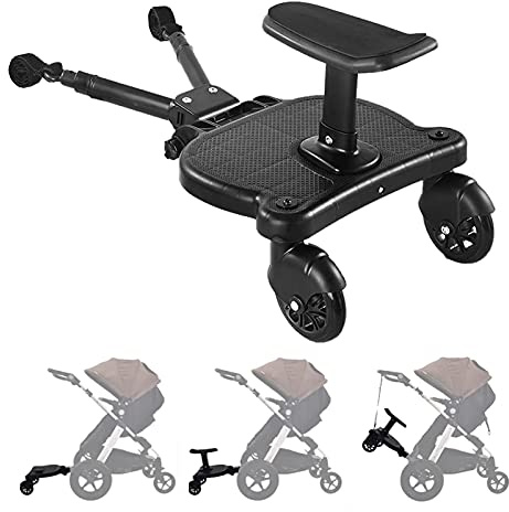 CeFurisy Planche de poussette universelle 2 en 1 réglable avec siège amovible pouvant supporter des enfants jusqu'à 25 kg