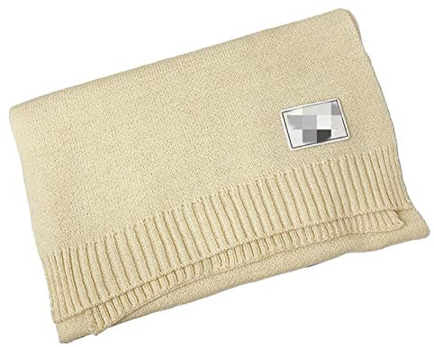 UKKO Kaschmirschal Winter-Fester Kaschmir Für Frauen Gestrickte Schal Dicke Warme Pashmina-Foulard-Beige,195X35Cm
