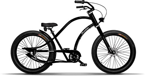 Plumbike Grand Chopper Fahrrad 26 Zoll Herren - Amerikanische Old School Retro Fahrrad - Großer Weicher Fahrradsattel Urbanes Cruiser Fahrrad - City Bike Herren Fahrrad