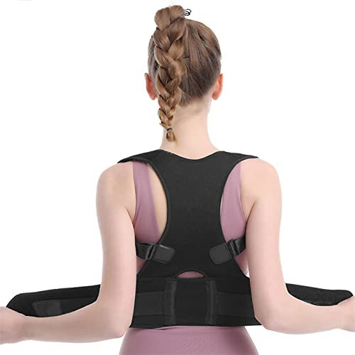 Haltungskorrektur für Frauen und Männer, atmungsaktiver Rückenbandage-Glätteisen, Rückenstützgürtel für Schlüsselbein zur Unterstützung der Wirbelsäule, Lendenwirbelsäule, Schlüsselbein und Schu