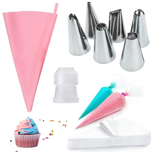 INGJIA 100 PCS sac à Poche USA e Getta per glassa per Forniture per Decorare Torte di Biscotti, Sacchetti per Decorare Torte
