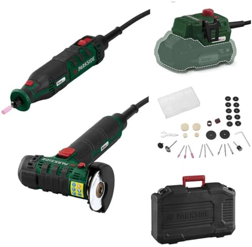 PARKSIDE 20 V Akku-Modellbau-Set PMBSA 20-Li im Koffer ohne Akku und Ladegerät - Feinbohrschleifer Mini Winkeldchleifer Hobby Werkstatt