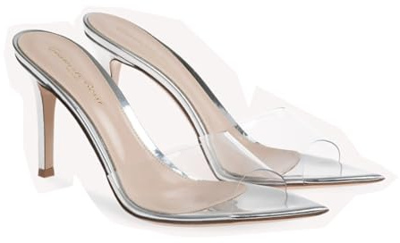 Sandali chiari in PVC femminile trasparente stiletto sexy tacchi a fiocrro di rinestone a punta aperta caviglia alla caviglia a spillo a spillo scintillanti sposa abbigliamento da sposa sandali