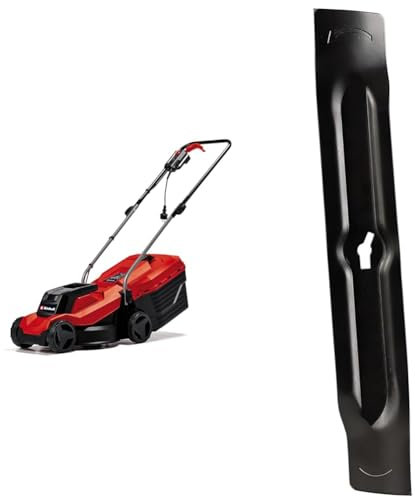 Einhell Elektro-Rasenmäher GC-EM 1000/32 (1.000 W, 32 cm Schnittbreite, bis 300 m², 30 L Grasfangkorb, 30-70 mm Schnitthöhe, klappbarer Führungsholm, inkl. Ersatzmesser)