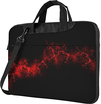 Explosion Burst Red Black Laptop Bag Case,13/14/15.6 Inch Laptop Messenger Shoulder Bags Durable Computer Bags For Women Men