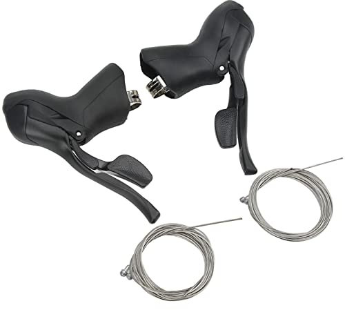 Tomotato 1 Paio di Leve Freno Cambios Bicicletta 3x7 velocità Set Bici da Strada 7 8 9 Leve Freno Cambios velocità Combinate per Mountain Bike, Bici da Strada, MTB, Ciclismo
