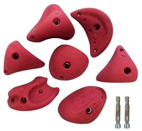 Klettergriffe 5,5-7,1 Große Klettergriffe aus Kunstharz, Inklusive Montagematerial - Am Einfachsten in Jedem Winkel Aufzuhängen, Bauen Sie Einen Klettergarten-Spielplatz für Die Ganze Familie(Color: