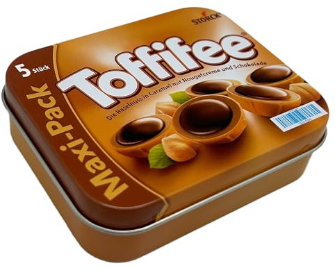 tanner DER KLEINE KAUFMANN TANNER Deco - Toffifee, 5 Stück aus Holz in Metalldose, Zubehör für Kaufmannsladen, lebensmittelechtes Design, 0961.3