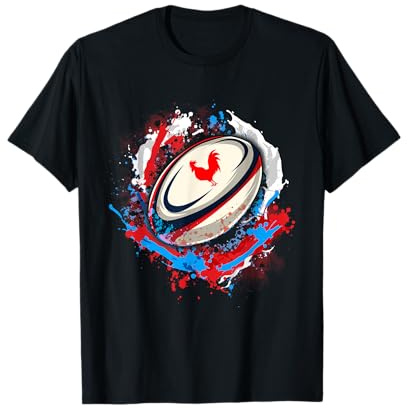 Maillot de Rugby Joueur Enfant Homme Drapeau Coq Men Femme T-Shirt