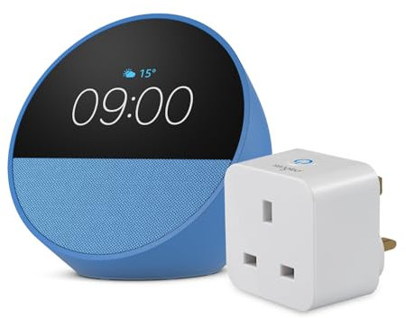 Echo Spot | Ocean Blue + Sengled Smart Plug, Works with Alexa - Smart Home Starter Kit