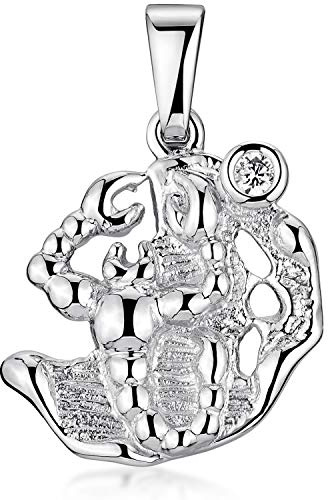 MATERIA Skorpion Sternzeichen Anhänger Silber 925 - Damen mit Zirkonia Stein KA-465