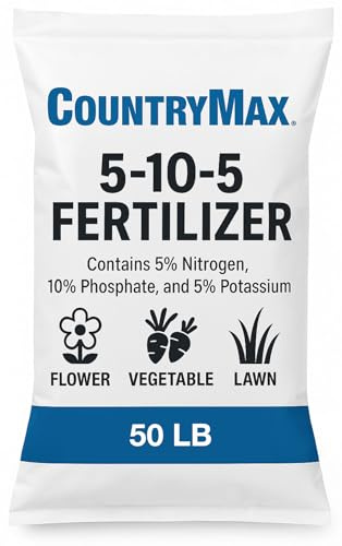5-10-5 All-Purpose Fertilizer – 50 lb Bag | Balanced Nutrient Blend for Flowers, Vegetables, Lawns & Shrubs | Promotes Strong Roots, Vibrant Blooms & Healthy Growth | Easy Application Granules