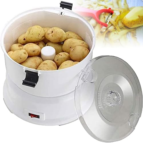 Peladora De Patatas Eléctrica (Fácil De Limpiar): Capacidad De 1 Kg, Peladora De Patatas, Peladora De Verduras Eficiente, Deshidratador De Verduras
