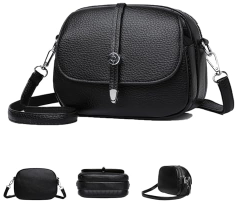Generisch Comebybuy Bags, Comebybuy Crossbody Leather Bag, Casual Satchel Handbag for woman (Black)
