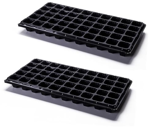 GARIOUANS 2 Pezzi Vassoio Germinazione in Plastica Resistente Semenzaio Ventilato Antiradice Rovina per Coltivazione Piantine e Germogli Vassoi Riutilizzabili per Alveoli Semi