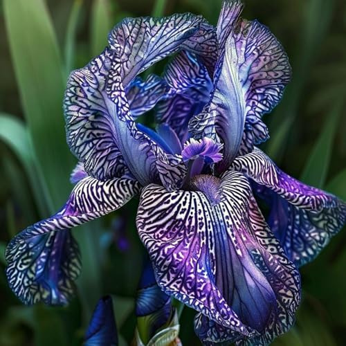 Riesen Iris-Rhizom, Winterhart Mehrjährig, Pflegeleicht, Kein Gießen erforderlich, Schnell-Wachsend, Atemberaubende Gartendekoration-5 Rhizom-G