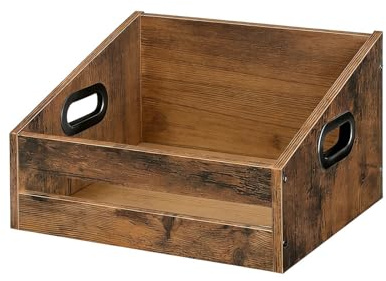 Qectial Aufbewahrungskiste für Vinyl Schallplatten Aus Holz, Organizer für Sammlungen, Präsentation von, Aufbewahrungsbox, Schallplattenhalter für Vinyl