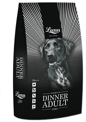 Pienso para Perros Adultos para Todas Las Razas y tamaños Rico en Pollo Alimento seco para Perros 20 kg Canun Luxus Dinner Adult