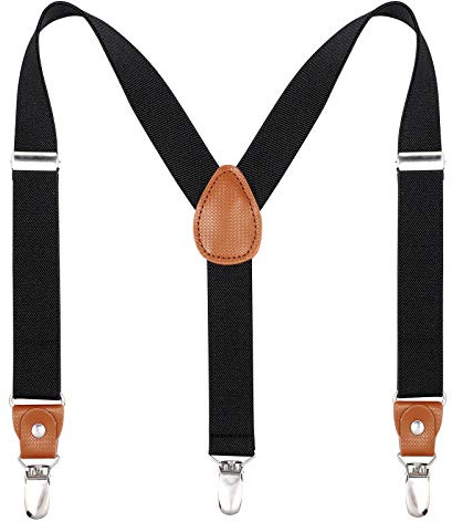 Kinder Herren Hosenträger Breit Elastisch - Längenverstellbar Y-Form mit Starken 3er Clips Hosenträger Gürtel für Damen Baby