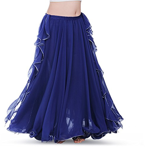 ROYAL SMEELA Chiffon-Bauchtanzrock, Schlitz, Bauchtanz-Röcke, Tribal-Bauchtänzer-Kostüme für Damen, Karnevals-Outfit