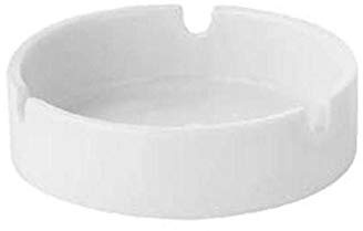 Varotto & Co. Set 6 Pezzi Posacenere Tondo in Porcellana Bianca con 3 Punti Appoggio cod.HT00091LU cm 3h diam.8