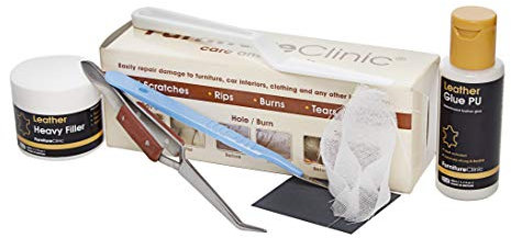 Furniture Clinic - Basis Leder Reparatur Set - 50ml Filler, 50ml Leder PU Kleber