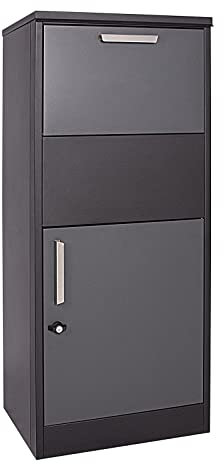 XPOtool Cassetta postale per pacchi nera 50x37,5x115cm Portapacchi con serratura